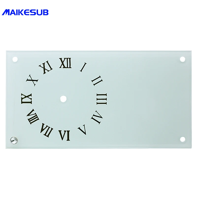 12 inch sublimation glass blank glass clock frame