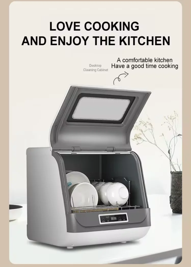 Household Open Front Countertop Portable Embedded Desktop Lave-vaisselle Dishwasher Machine Without Installation