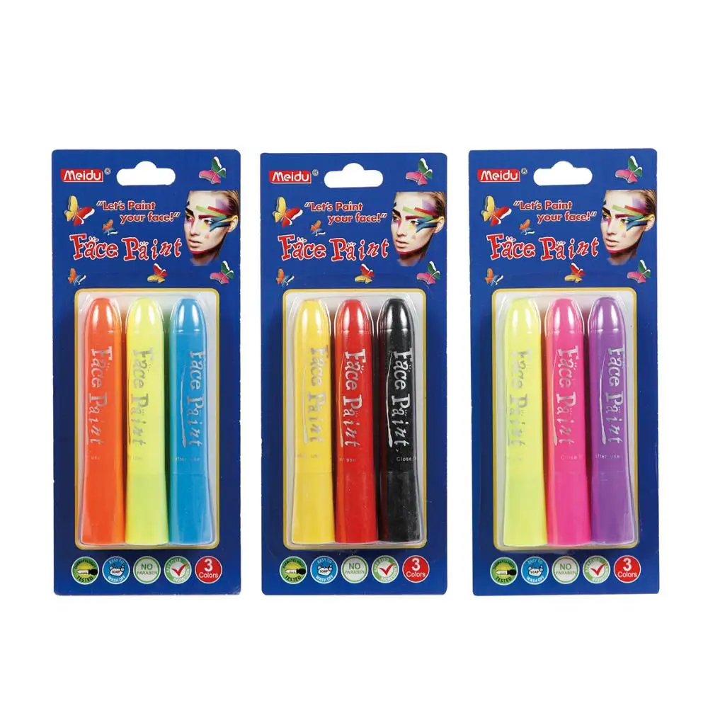 Nice price attractive  art easy wash off 3 color camouflage kids face paint maker pen
