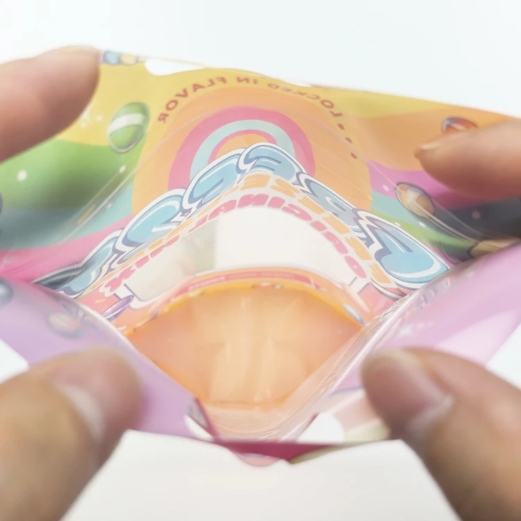 Custom Logo Design Printing Packaging Bag Zipper Stand up Pouch Snacks Plastic Packaging Bag For Candy Food Glossy With Window