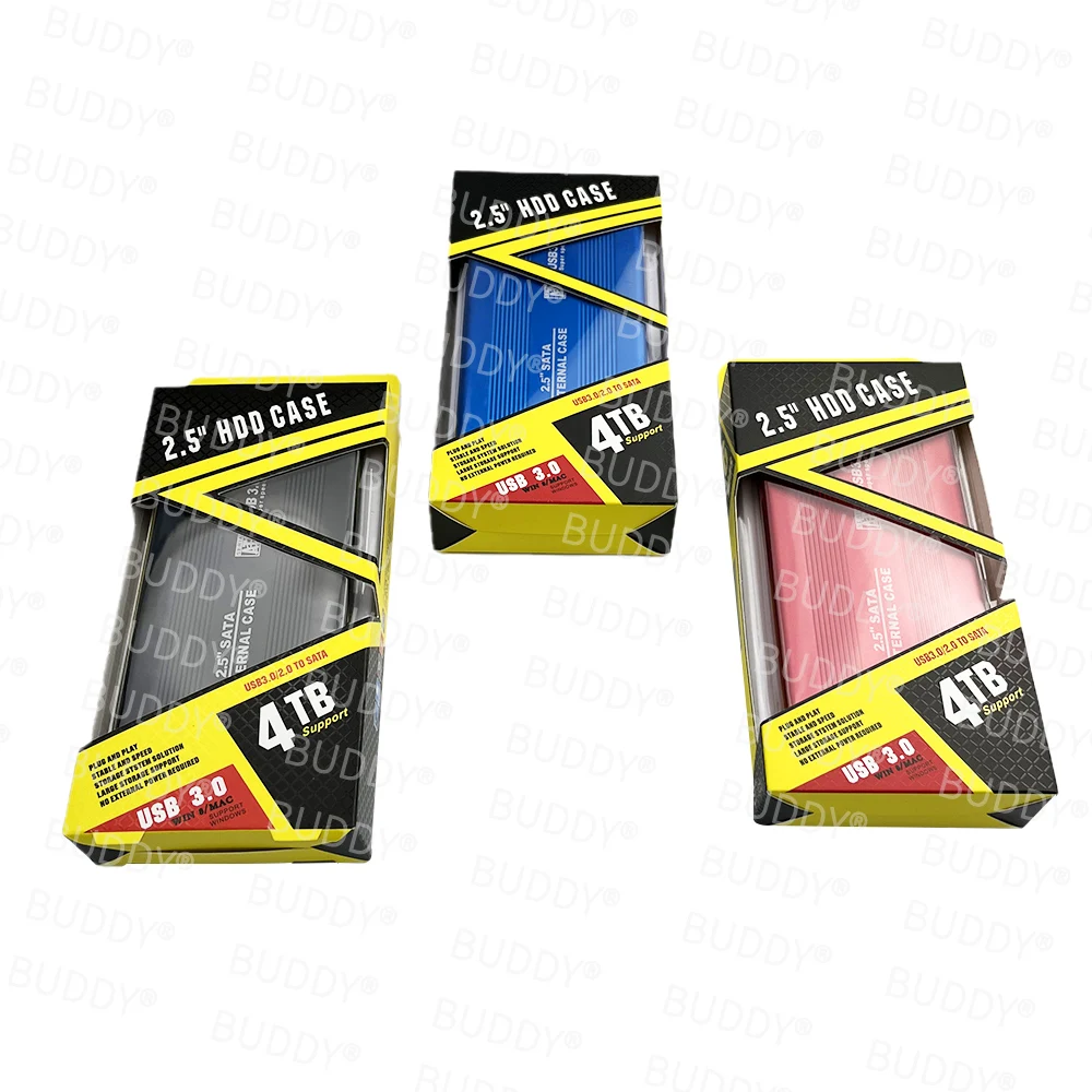 Hard Disk Drive Enclosure External Case Box 2.5 inch Hard Drive Case for PC