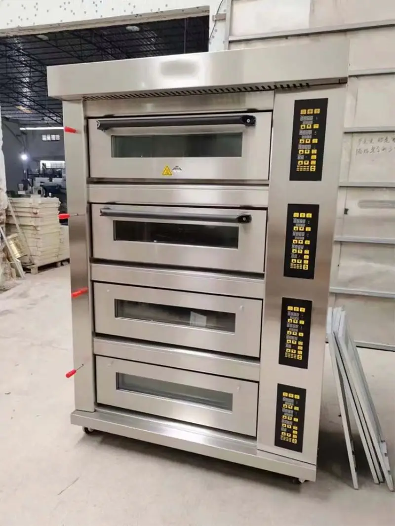 Разумная цена конвекционная печь газовая выпечка хорошая для коммерческой выпечки 32 лотка Вращающийся торт с воздухом и водой