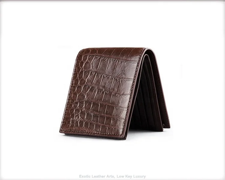 Hot selling high quality genuine crocodile leather skin men wallet luxury men wallet