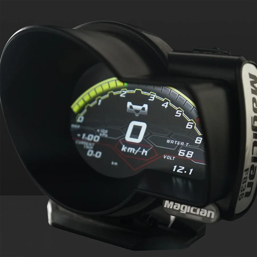 F835 маг Автомобильный датчик OBD2 головка мобильного выставочного стенда Turbo Boost напряжение скорость температура воды при стирке с сигнализацией