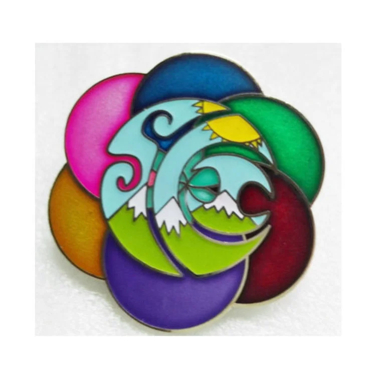 Custom Wedding Souvenirs purple glitter Hard Enamel Pin Badges