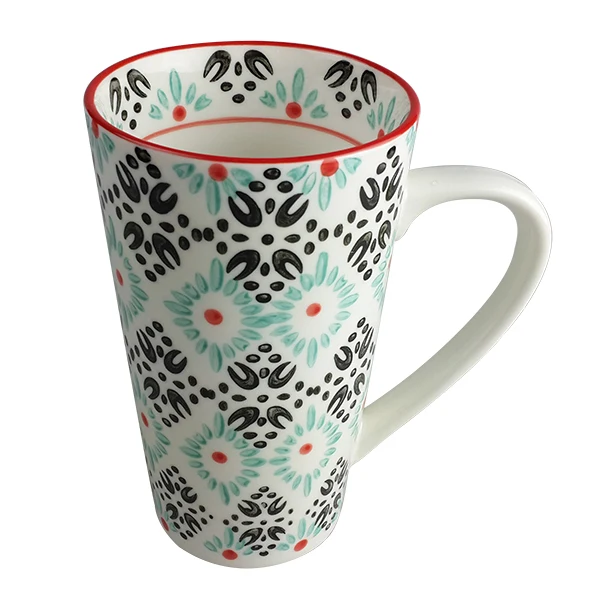 Popular unique Halloween cup ceramic black bone  porcelain cups custom ceramic cup wholesale