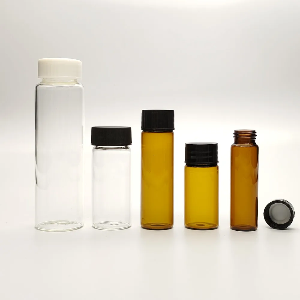 40ml 30x90mm Wide Opening Screw Top Glass Tube With 28/410 Plastic Lid