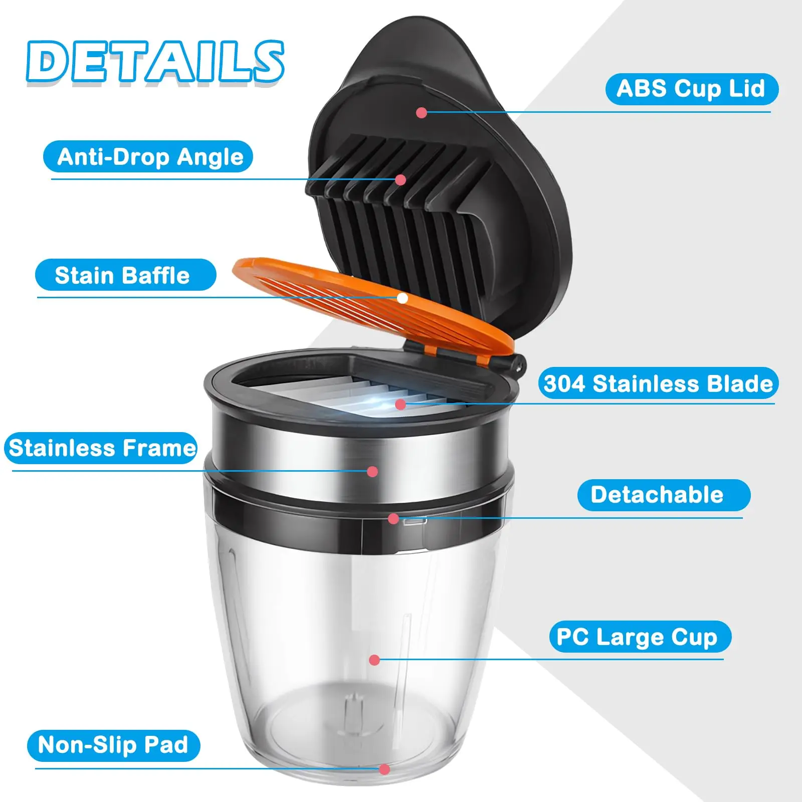 Portable Easy to Carry And Clean Egg Banana Grape Mushroom Kiwi mini Chopper Stainless Steel Mini Fruit Slicer Cup