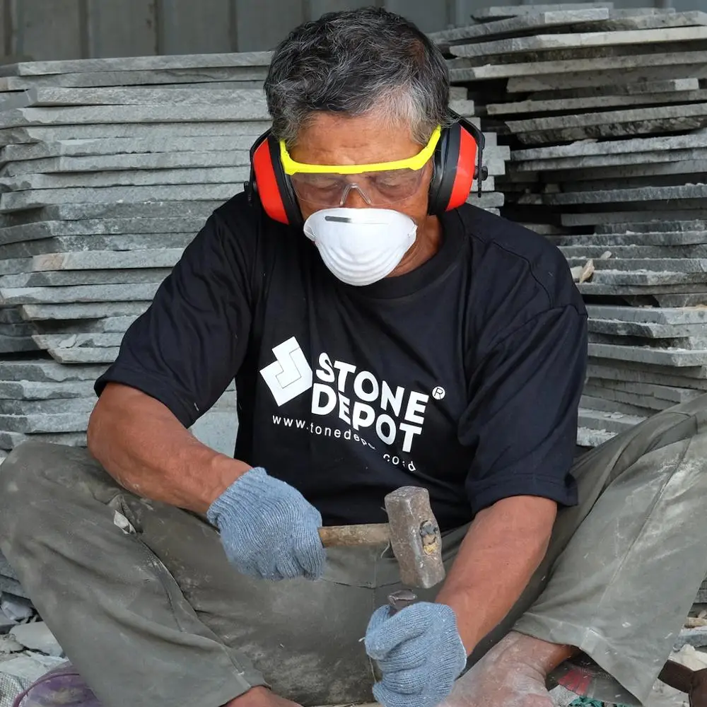 Natural Beige Bali Stone Relief Flower Carving Wall Decoration Hand Made Sculpture Natural Stone