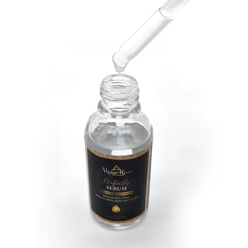 Alpine River OEM Herbal Freckle Lightening Skin Care Korean Vitamin C Dark Spot Removal Corrector Serum for Face Treatment