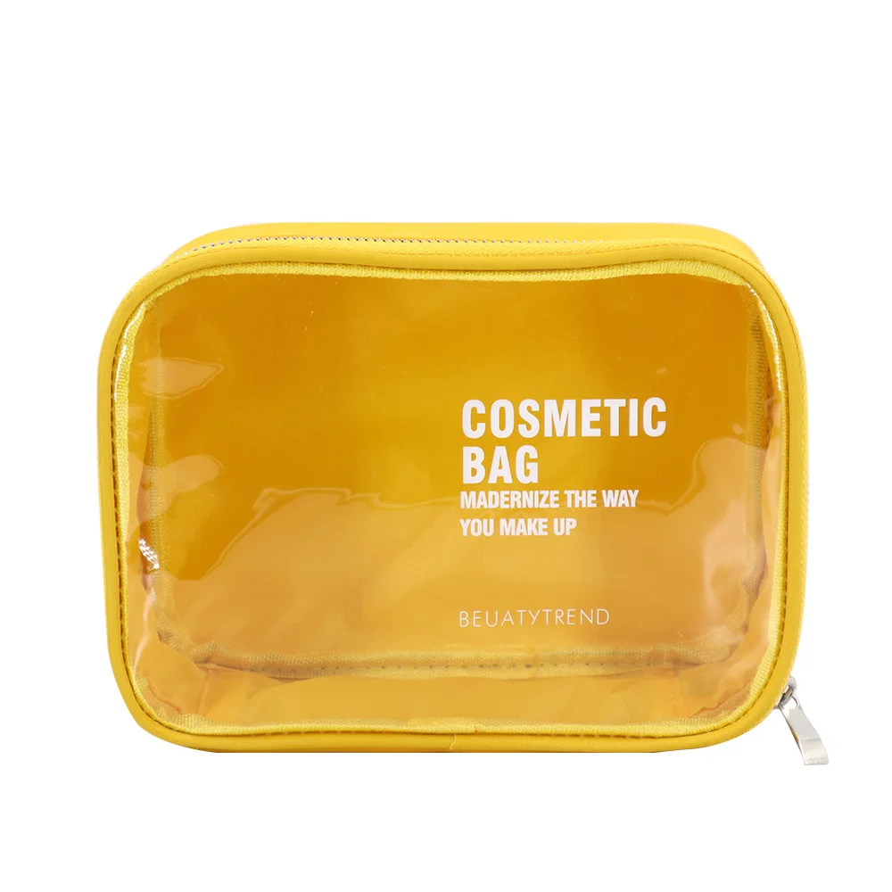 Classic Design PVC Cosmetic Bag Transparent PVC Beauty Makeup Set Organizer Makeup Toiletry Bag Zip Lock Box Bags With Logo