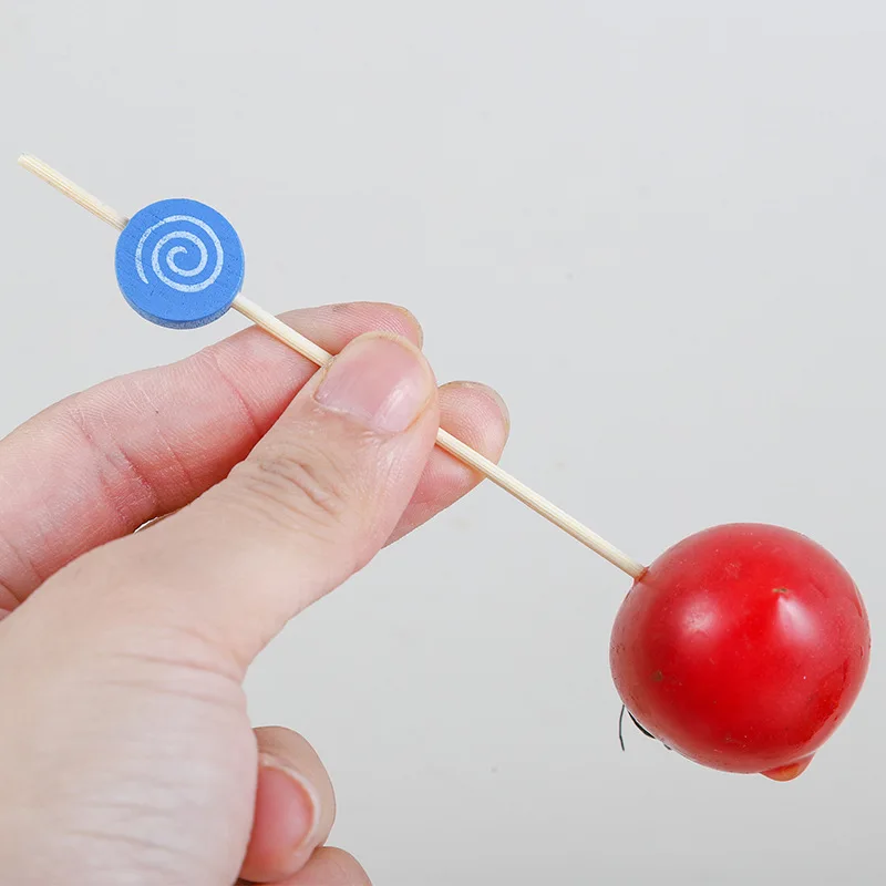Eco-friendly Customized Bamboo Wood Decorative Party Toothpick Kids Lunch Accessories Fruit Picks Burger Skewers
