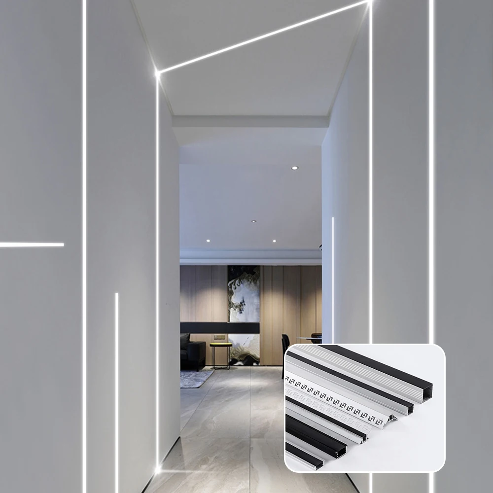 High Quality Luces LED Recessed LED Aluminum Profile Channel For LED Linear Light/LED Strip Light/Led Ceiling