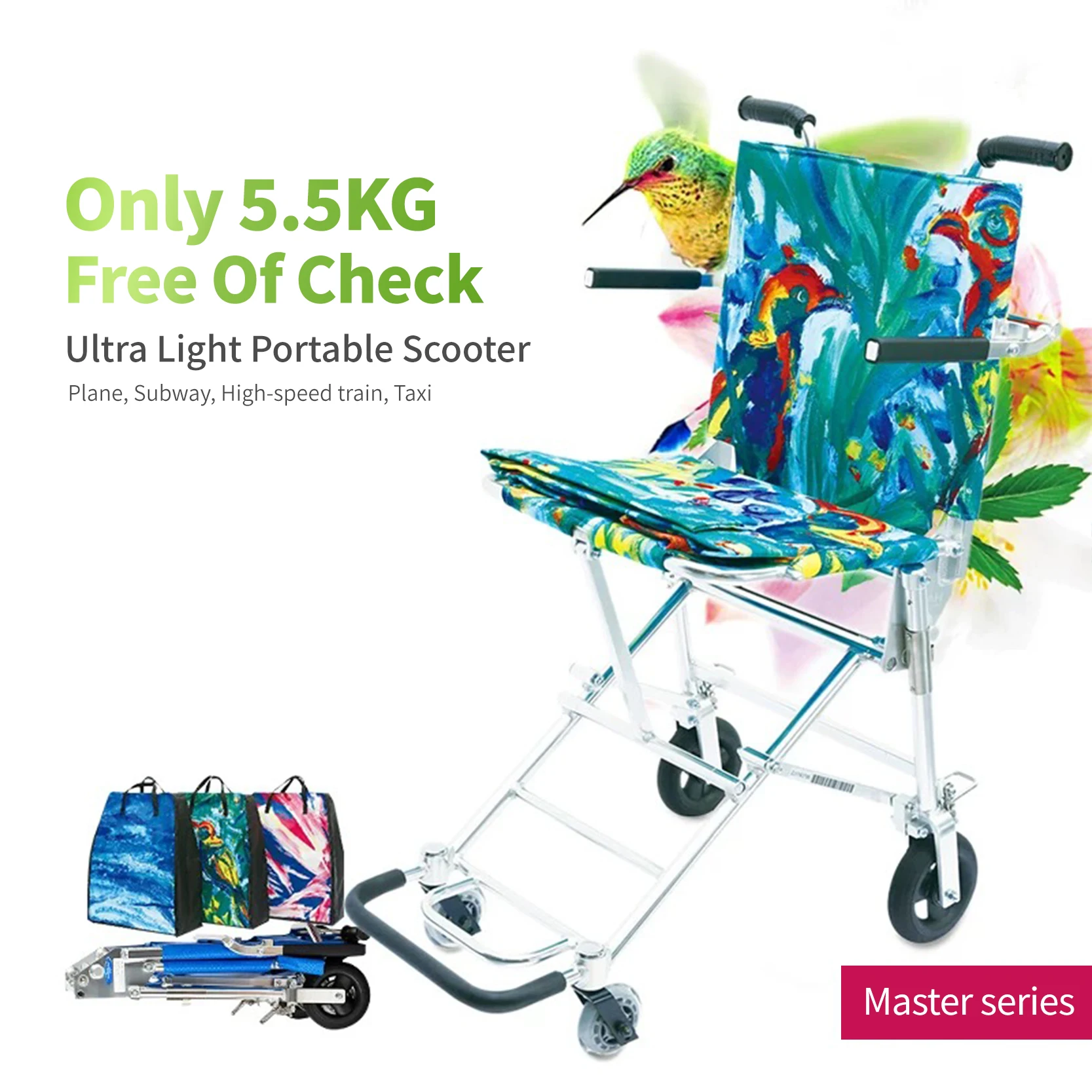 MIJO MH01 cabin wheelchair travel assistant for disabled buy push chair from factory boarding chair for disabled