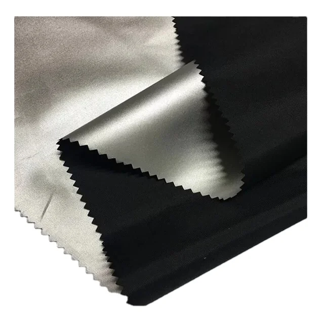 HOT SALE SILVER COATED 190T Polyester Taffeta Fabric Lining 70g 80g 210T 90g 100g Garment Bag Lining