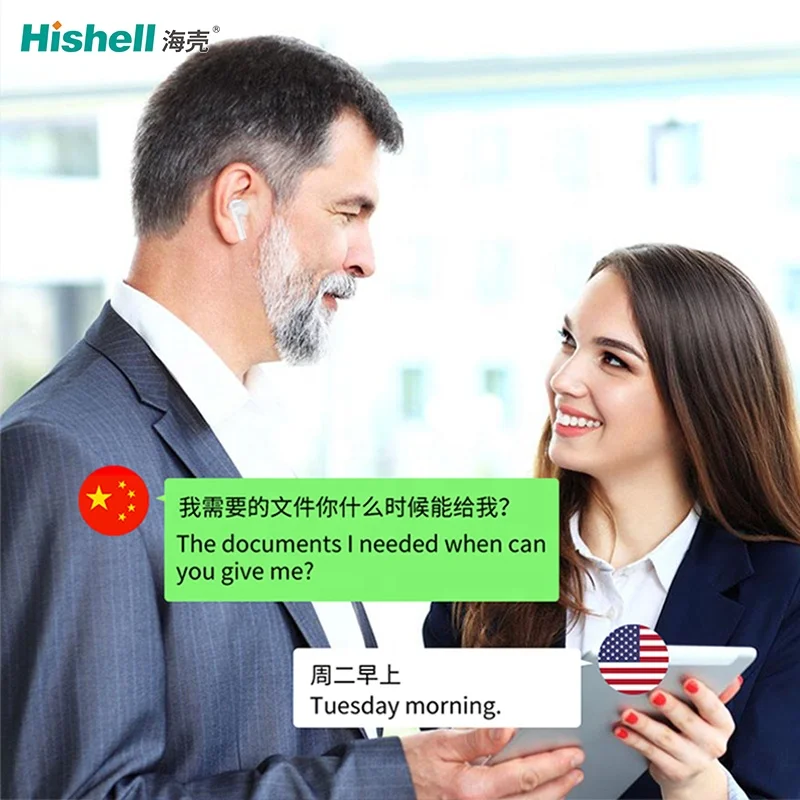 Real-time Speech to Text Voice 144 Languages Simultaneous Interpretation Translator Earbuds