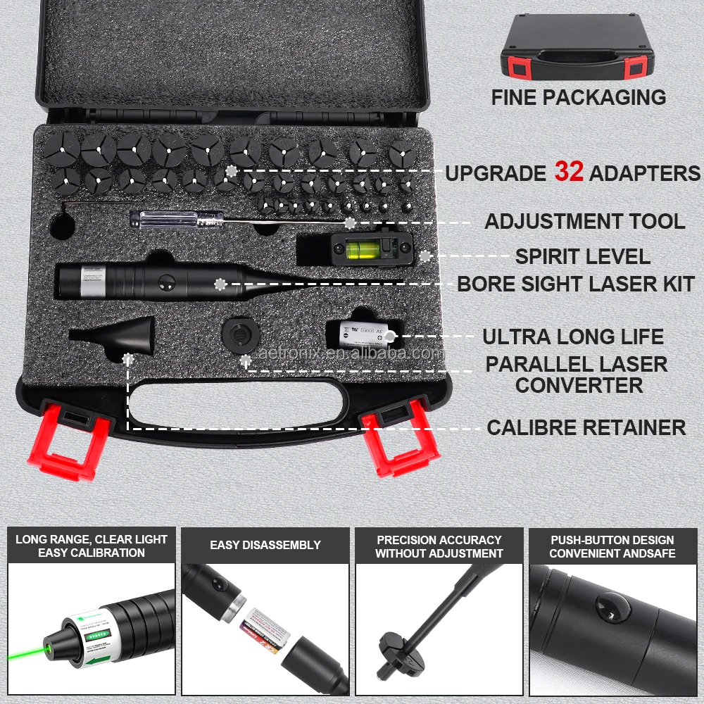 Tactical Hunting Sight Kit with Parallel Laser Calibration Green Laser Collimator All Models Laser Rangefinders Product Category