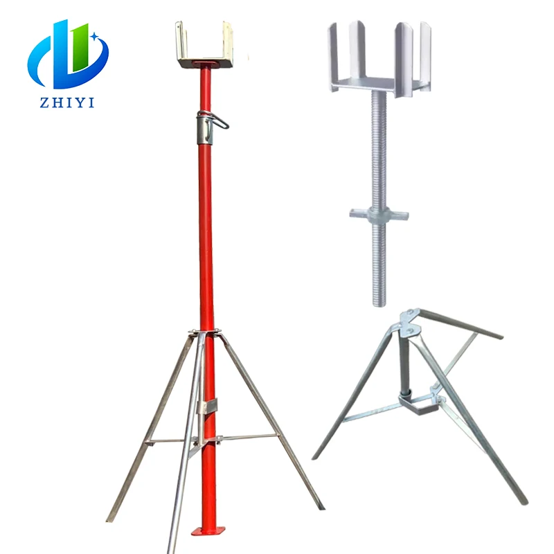 Building Constructions Adjustable Painted Acrow Props Steel Jack Post 4mm Turkey