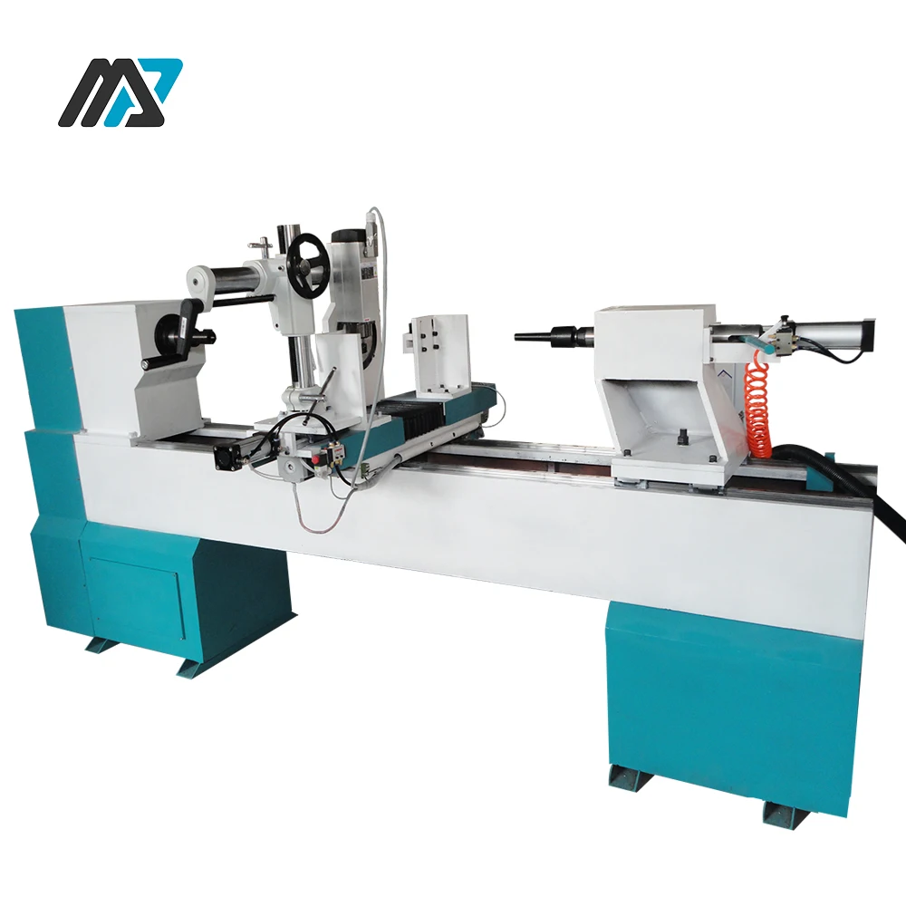 High accuracy cnc wood lathe machine with tools chisel set