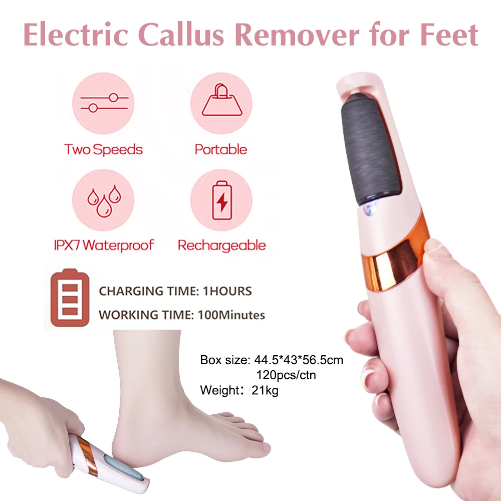 Electric Callus Removers for Feet Smooth Pedicure Wand Rechargeable Electric Foot Callus Remover Pedicure Kits Removes Dry Skin