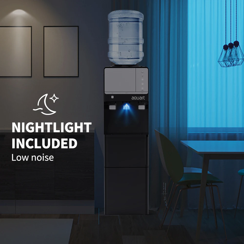 3 in 1 Water Dispenser with build in ice maker 3 Temperature Touching Control Panel 12kg Ice Cube per day Compressor cooling