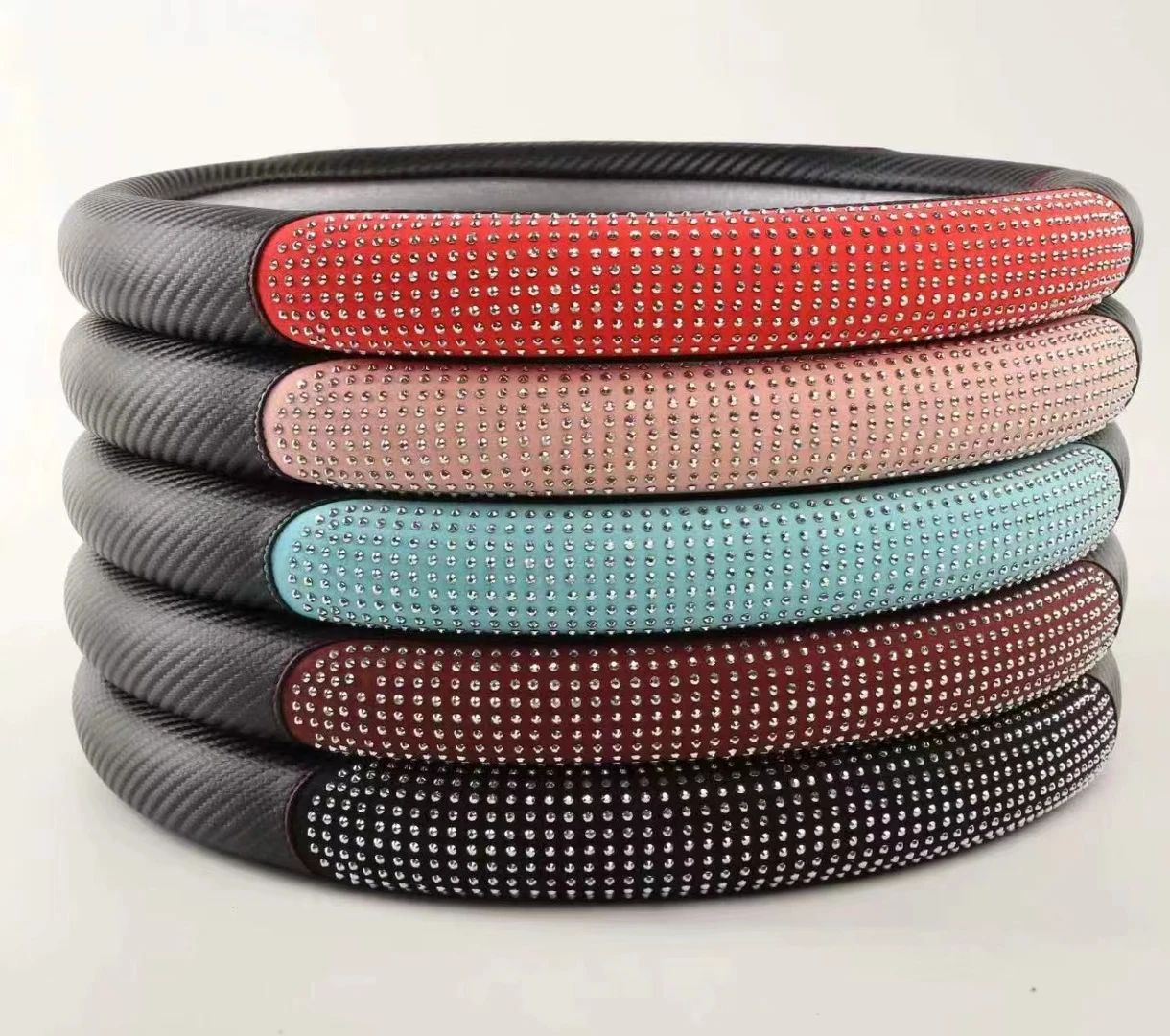 New design crystal car steering wheel cover women car interior accessories