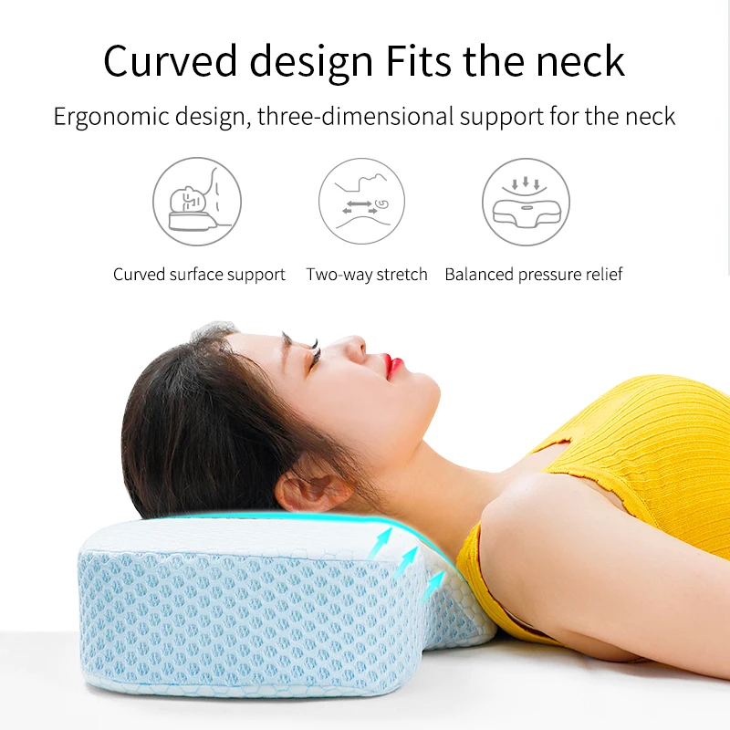 2024 High Quality Ergonomic Orthopedic Cervical Supportive Slow Rebound Memory Foam Bed Sleeping Pillow