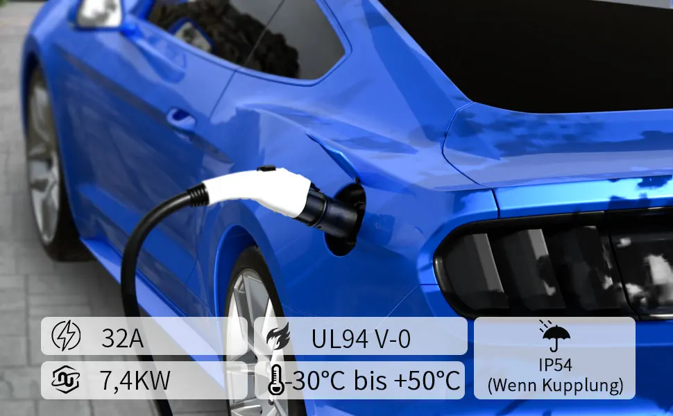 EVSE Manufacturer IEC 62196-2 to SAE J1772 Plug EV Charging Connector Adaptor