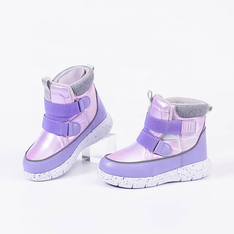 
fashion ankle kids flat boots leather stars 