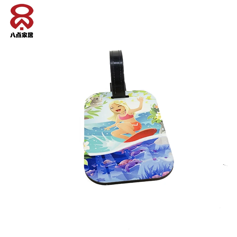 Travel decorating accessories Sublimation MDF Blank Custom Luggage Tag