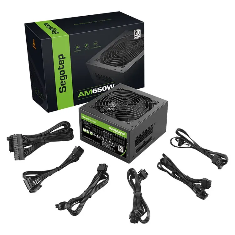 Блок питания Segotep для настольного компьютера 650 Вт 3 года гарантии источник базового модуля AM650W белого