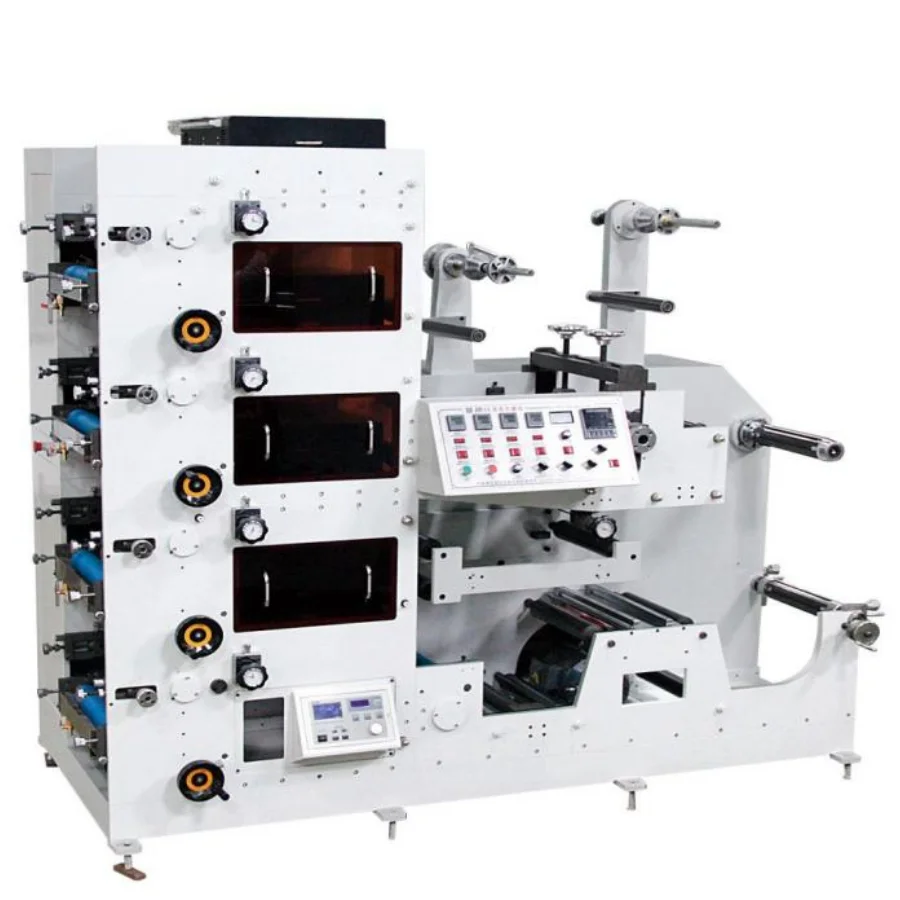 320mm 2 4 6 color Adhesive Label Logo Self-Sticker Paper Flexographic Flexo Printing Machine