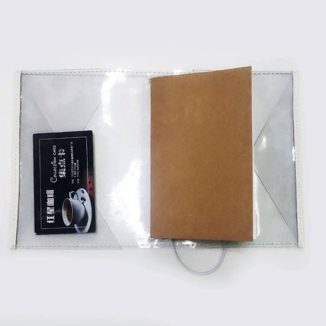 Hot Selling Soft Cover New Design A6 Transparent Book Cover with Elastic Band