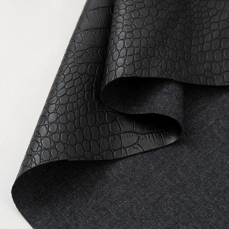 Подложка из искусственной кожи крокодила 0,6 мм, ткань из искусственной кожи крокодила для одежды