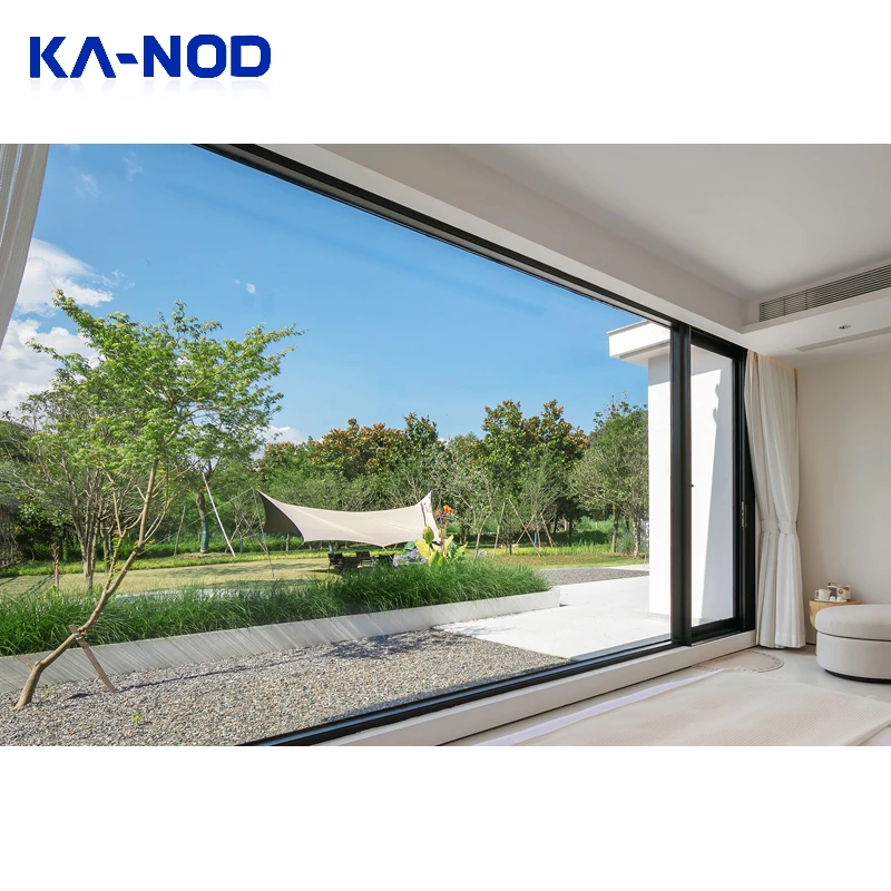 KANOD Factory Minimalist Design Horizontal Casement Windows Glass Sliding Window Lock For Aluminum Windows