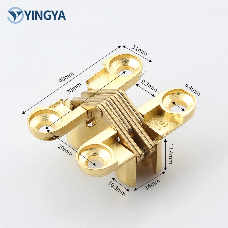 180 Degree Hinge Wooden Door Hinge with Steel Hardware Cross Concealed Hinge Made of Plastic for Furniture Use