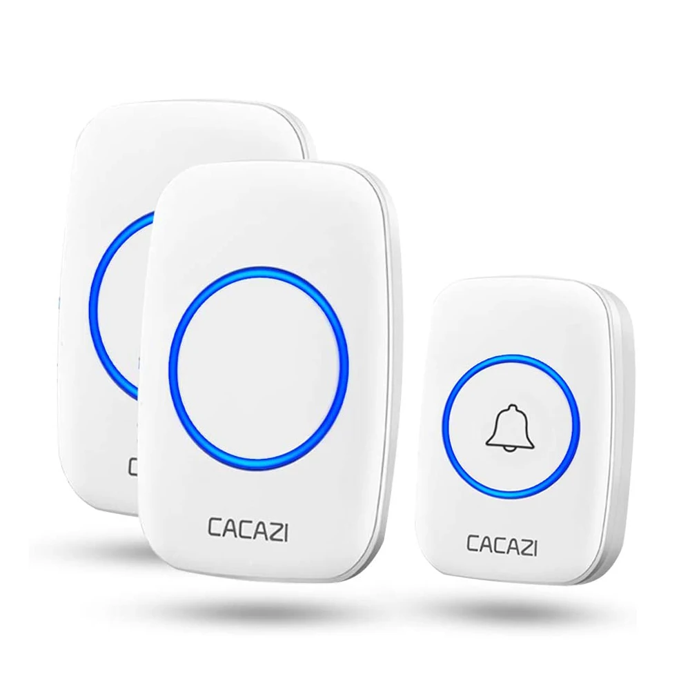 1T2 Plug And Play Waterproof Door Bell Kit 1000 Feet Operating Wireless Doorbell for School Hospital