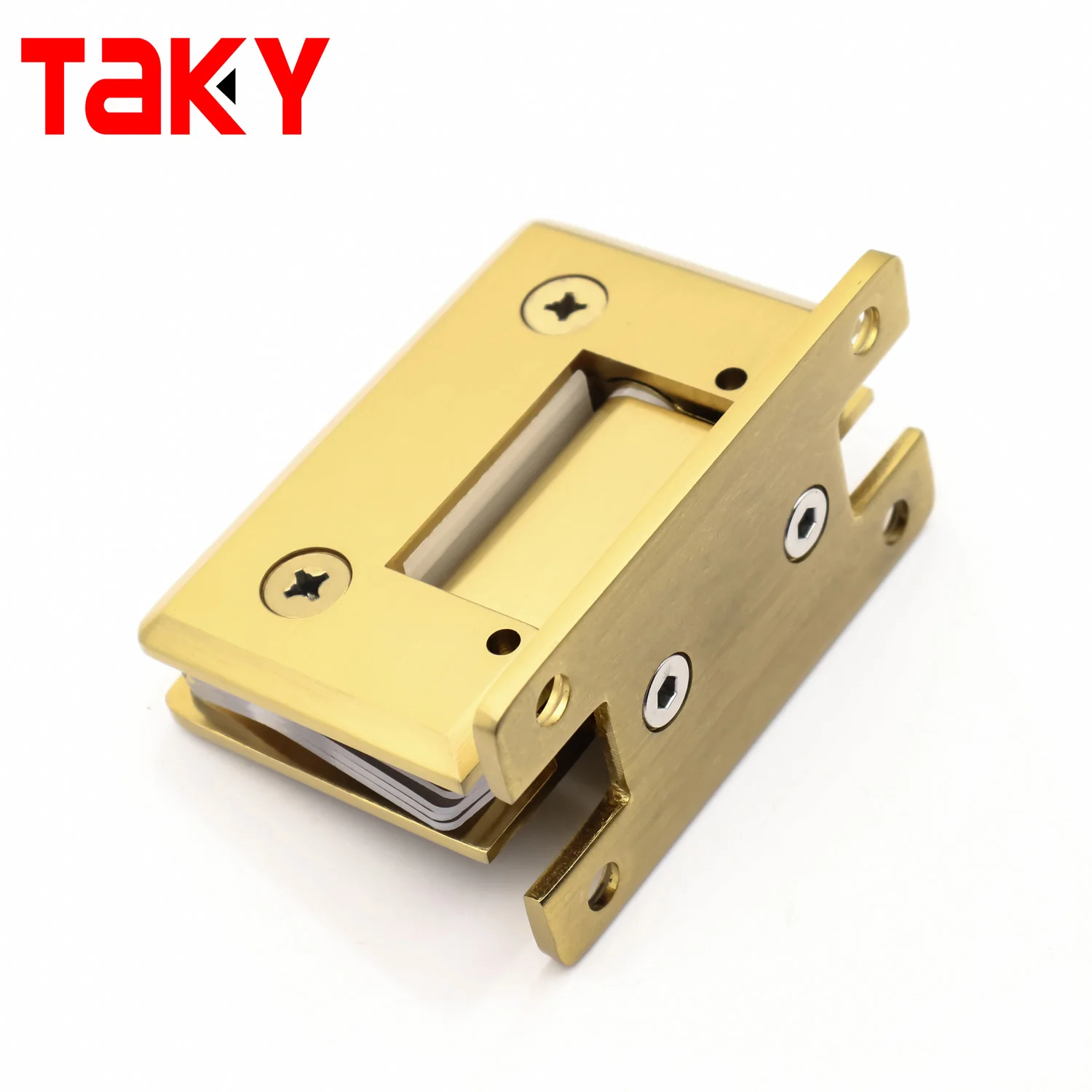 Self closing copper shower glass door hinges for 8mm glass doors