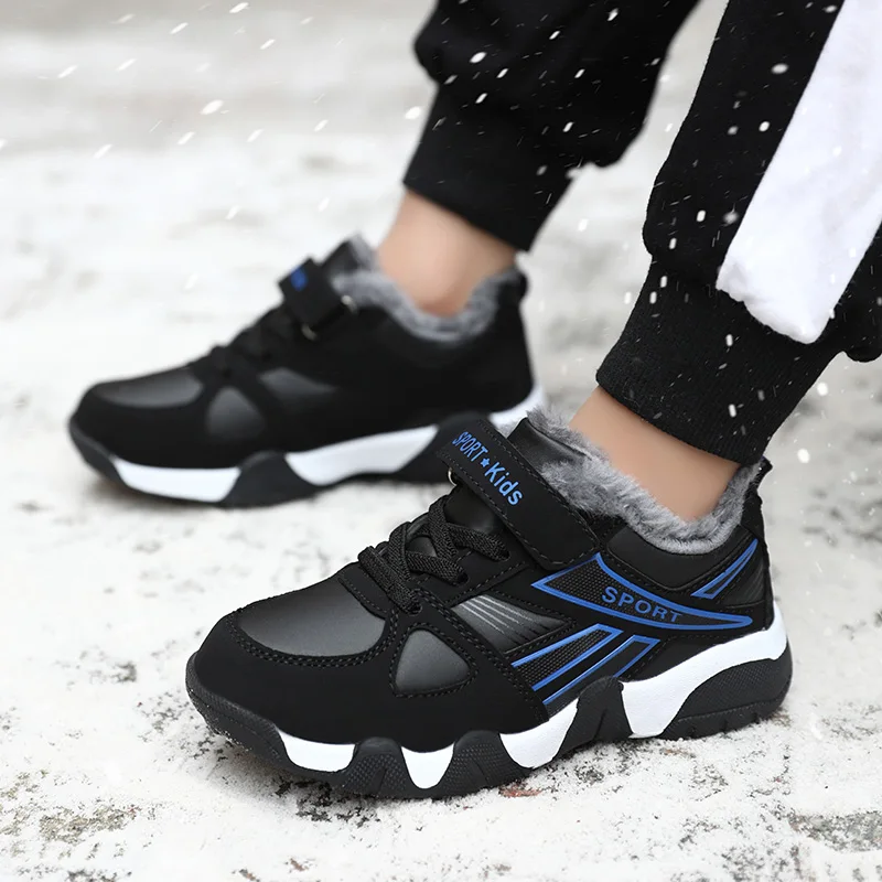 children warm  shoes unisex fashion soft bottom boys girls boots non-slip kids sneakers autumn winter