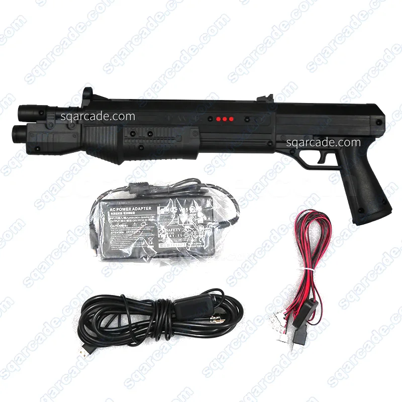 Arcade Game Gun Modified to USB Light Guns With 4 LED Sensor For PC Shooting Game With Shock And Recoil