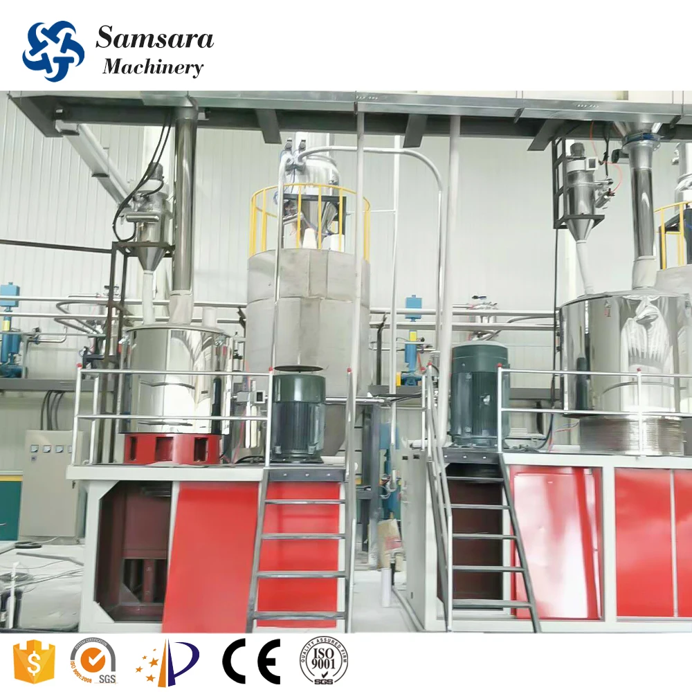 SAMSARA Make High Speed Heater Cooler Mixer with Auto Dosing System PVC automatic dosing system/Automatic weigh material device