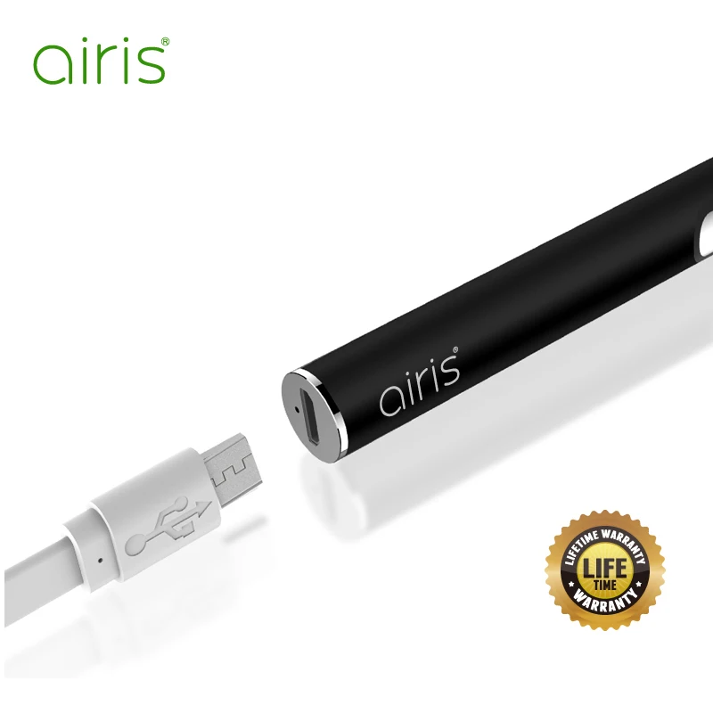 Airis Vertex 2.0 Bottom Micro USB Charge 510 Thread Vape Battery With Box Packaging