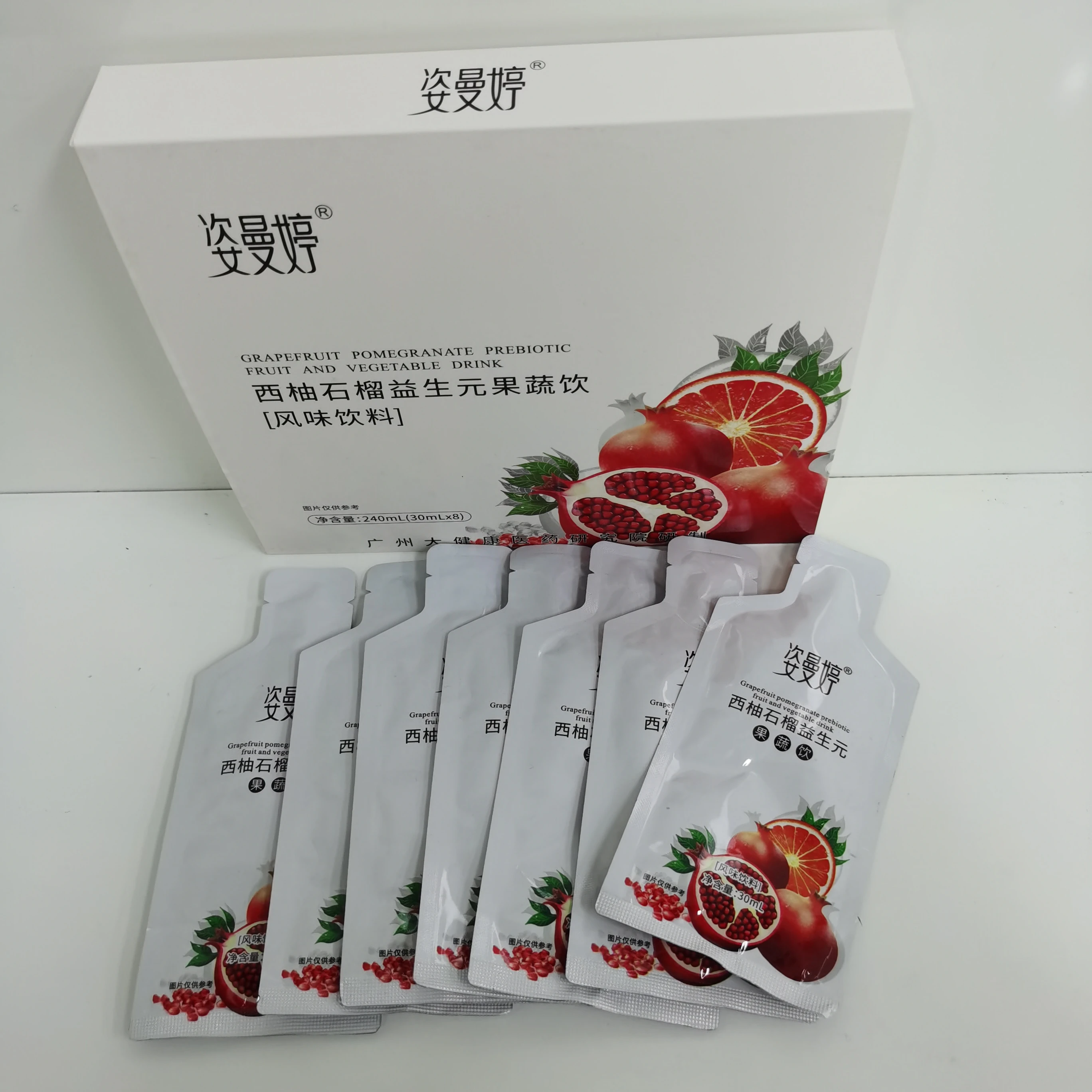 Weight loss Grapefruit pomegranate prebiotic fruit and vegetable detox  drink, slimming Chinese herbal tea