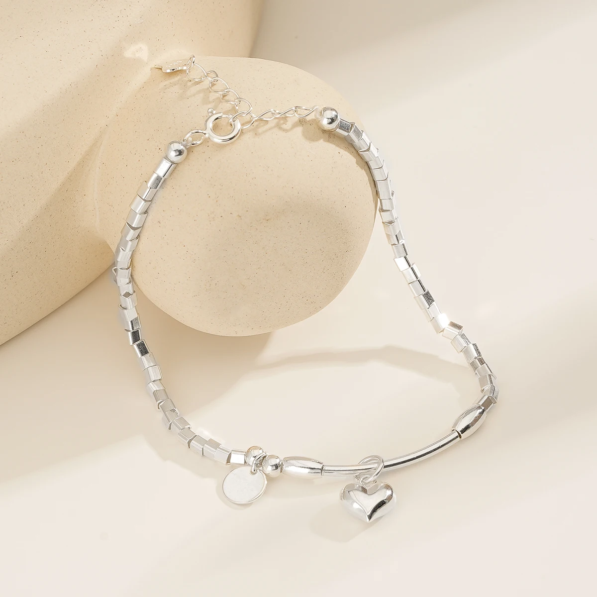DQ0204S ювелирные изделия с высоким чувством 925 стерлингового серебра любовь Серебряный браслет модные в форме любви для мужчин и женщин