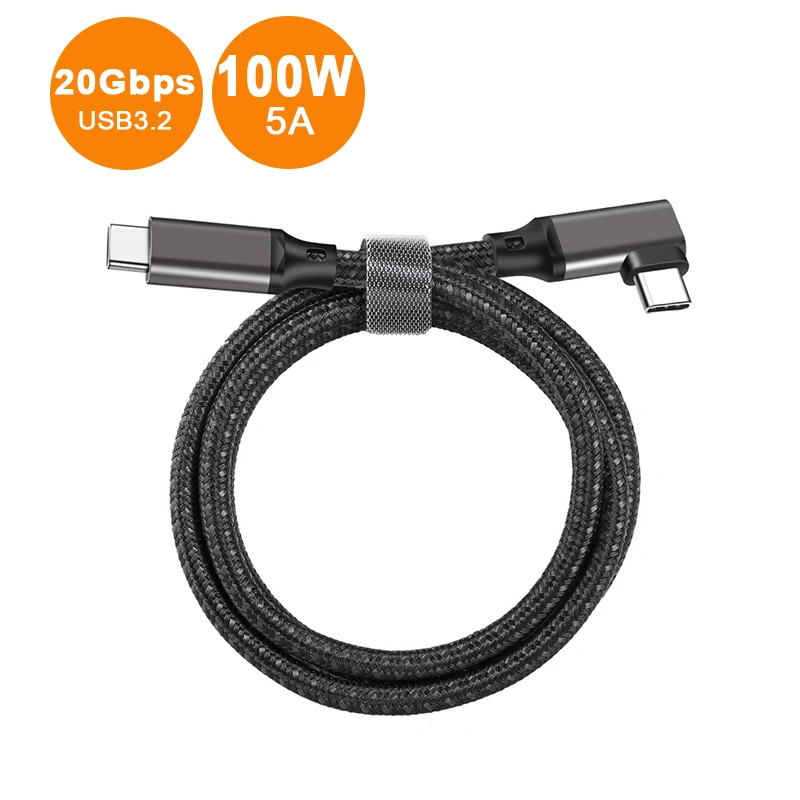 USB3.2Gen2*2 Type C TO Type C 5A 20Gbps CE Certified Cable 1 Meter Charger 5A Fast Charging USB Cable For Laptop