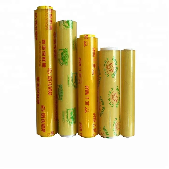Manufacture Food Fresh Keeping Packing PVC Cling Film Stretch Wrap Food Grade Jumbo Roll For Supermarket