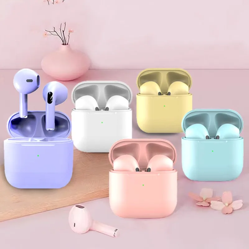 Матовые Bluetooth-наушники Macaron, беспроводные наушники, водонепроницаемые наушники, музыкальные стереонаушники для iPhone, Huawei, Xiaomi, TWS, Pro4