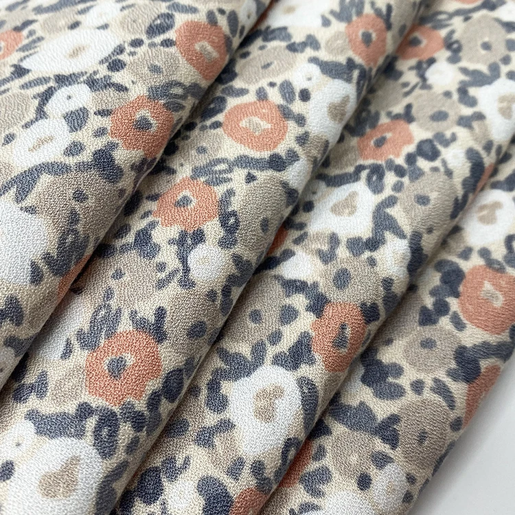 Harvest 100% rayon woven crepe small floral printed fabric suitable for dress and shirt