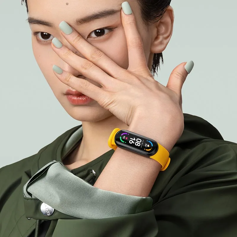 Глобальная версия Xiaomi Mi band 6 NFC AMOLED фитнес-трекер монитор сердечного ритма водонепроницаемые спортивные браслеты Miband