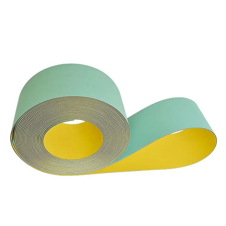 Open end 2.0mm light cyan-yellow high speed nylon sandwich transmission flat belt